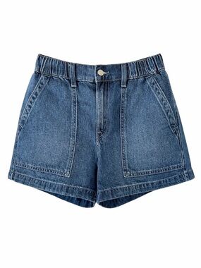 Gap High Rise SuperSoft Blue Denim Utility Shorts Size Small NWOT